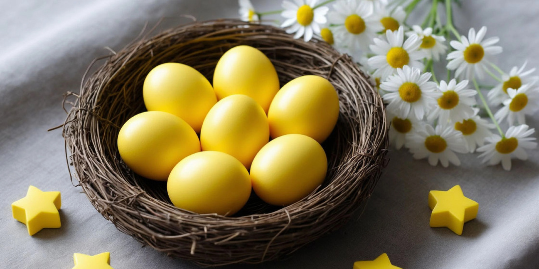 Пасхальные яйца в солнечно жёлтых тонах: красим куркумой без химии. Пошаговый рецепт 🥚🖌️🌿