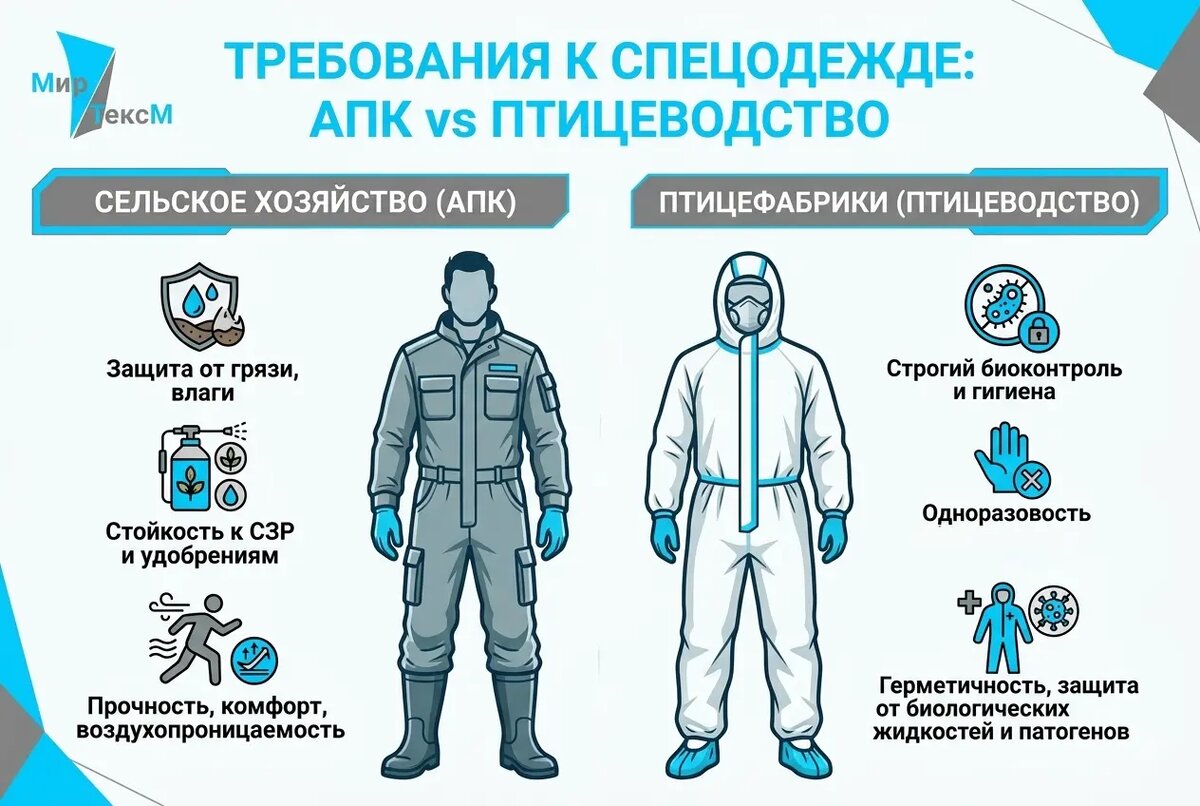 Особенности спецодежды для сельского хозяйства