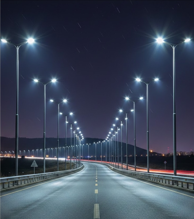 Правильно установленные опоры обеспечивают качественное освещение участка, что снижает его аварийность