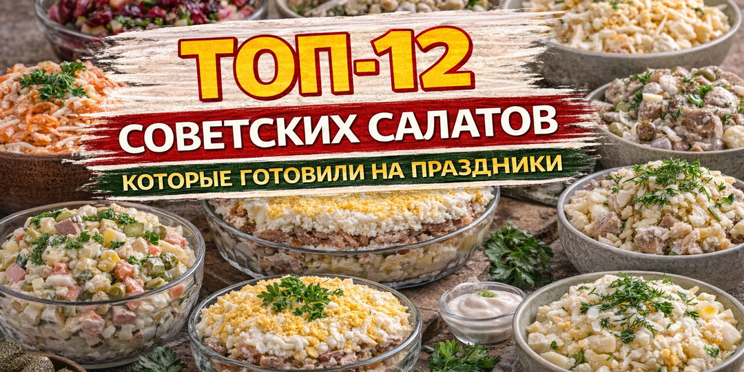 Топ-12 советских салатов, которые готовили на праздники