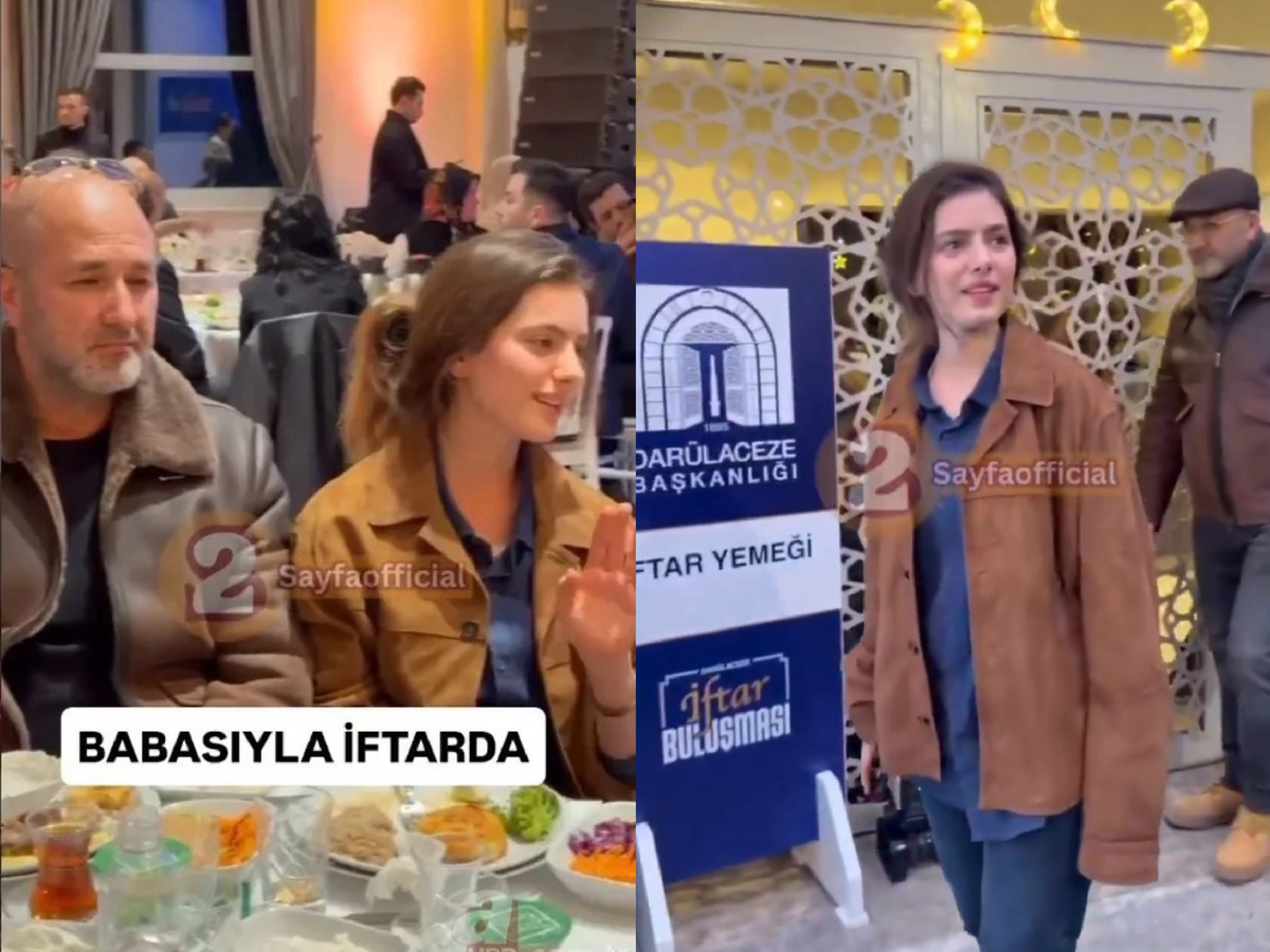 Ава Яман с отцом на ифтаре