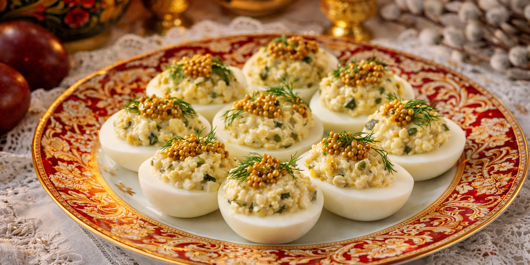 Яйца а-ля рус: простая закуска, которая на Пасху исчезает одной из первых