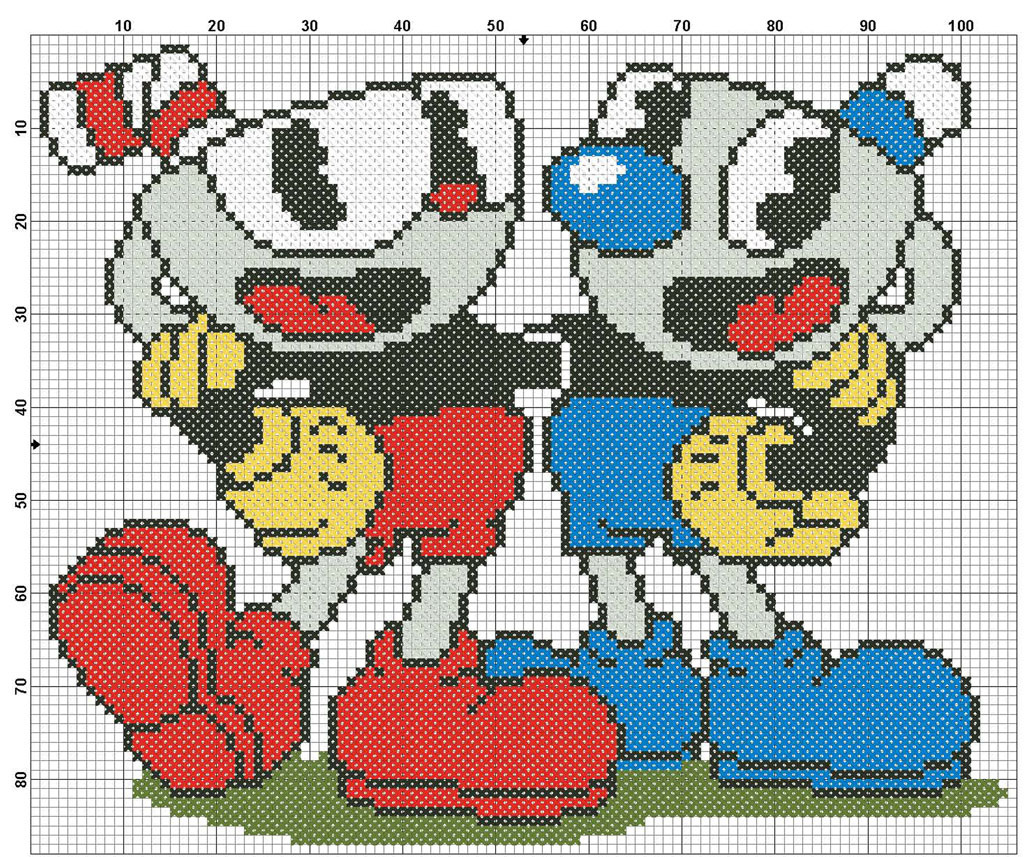 Размер 104 на 86 крестиков, цветов 7. 