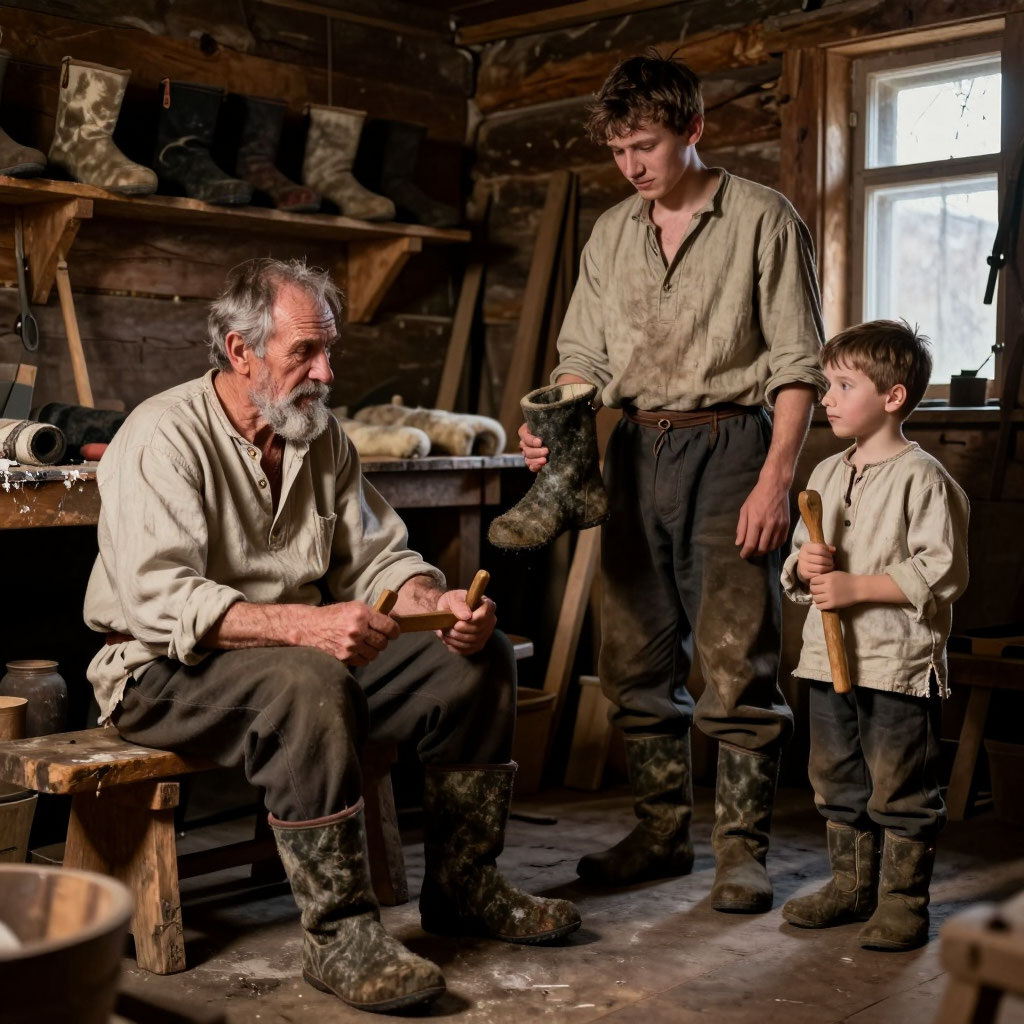 Путешествие в мастерскую деревенского валяльщика XVIII века