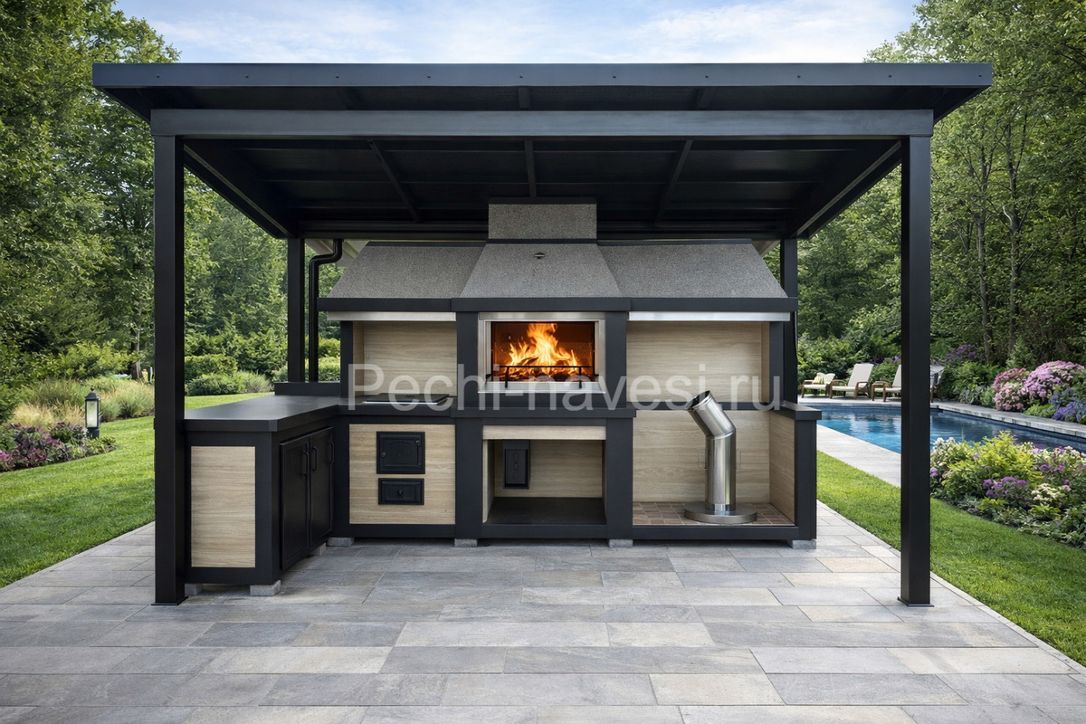 Крытый Барбекю-комплекс под навесом 