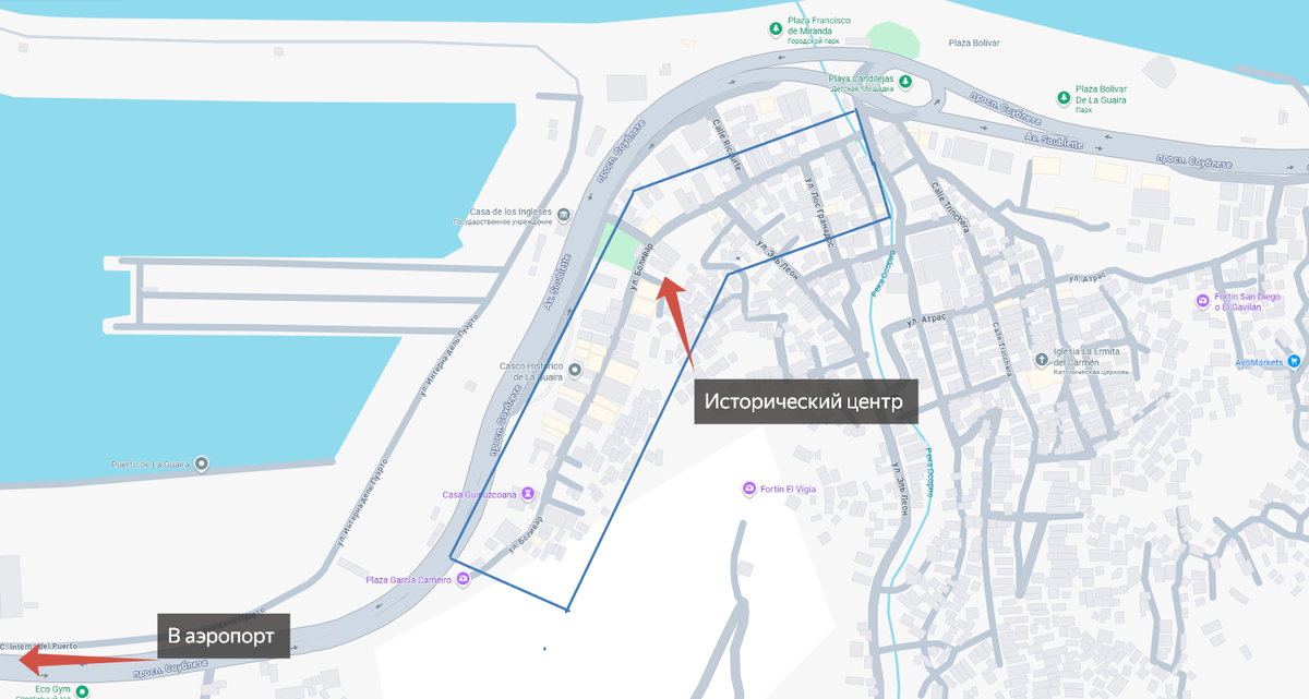 Расположение исторического центра