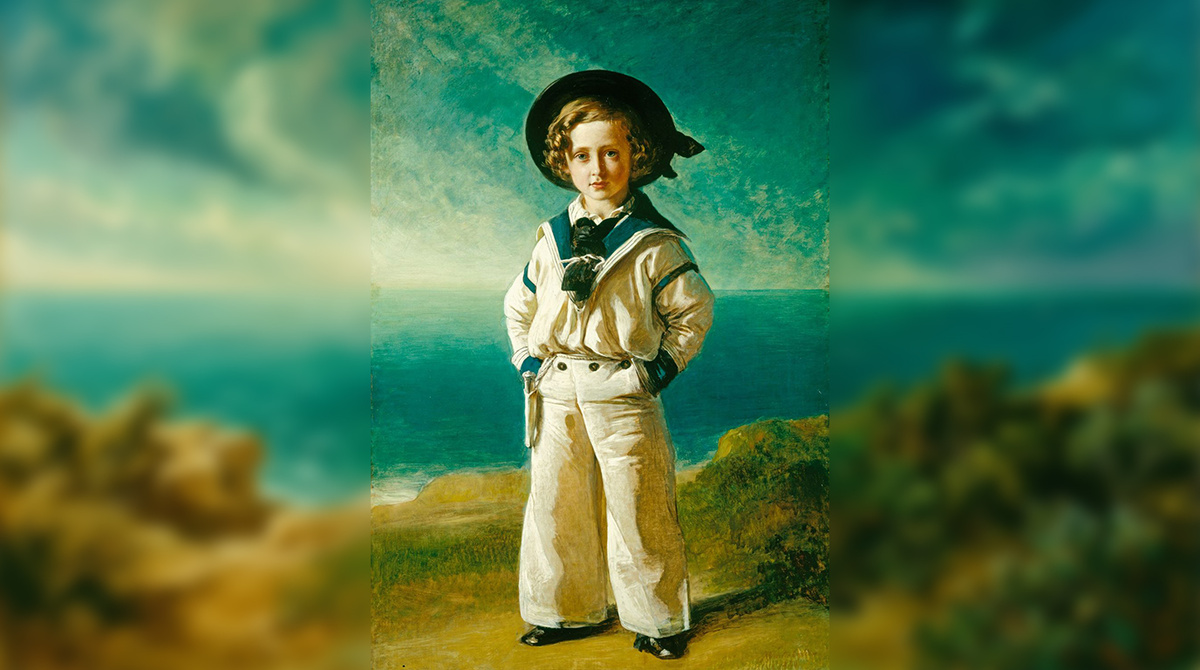 Ну ты только посмотри на этого парня. Принц Альберт-Эдвард в матросском костюме. Акварель Франца Ксавера Винтерхальтера, 1846 год