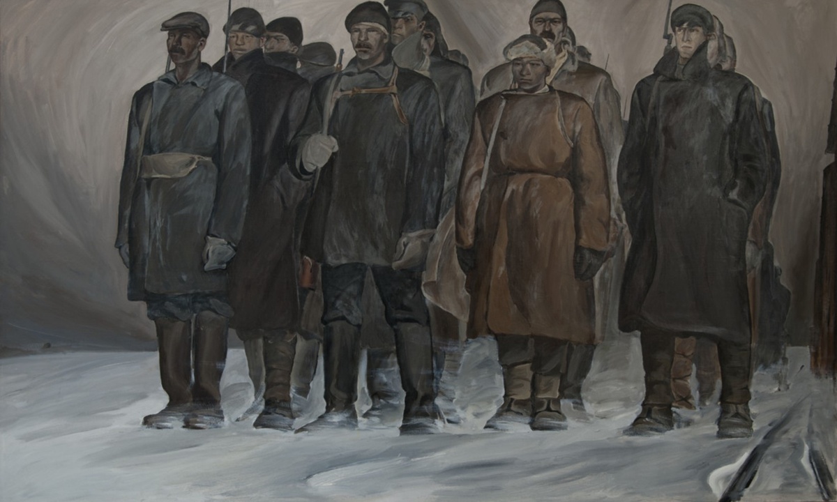 П.В.Павлов. Ополченцы Красной гвардии. 1969. Чувашский государственный художественный музей.