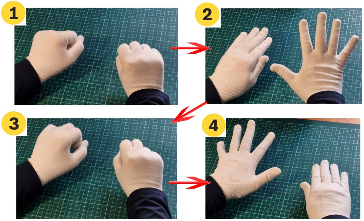 Упражнение на тренировку взаимодействия межполушарного взаимодействия "Лопатка - Веер