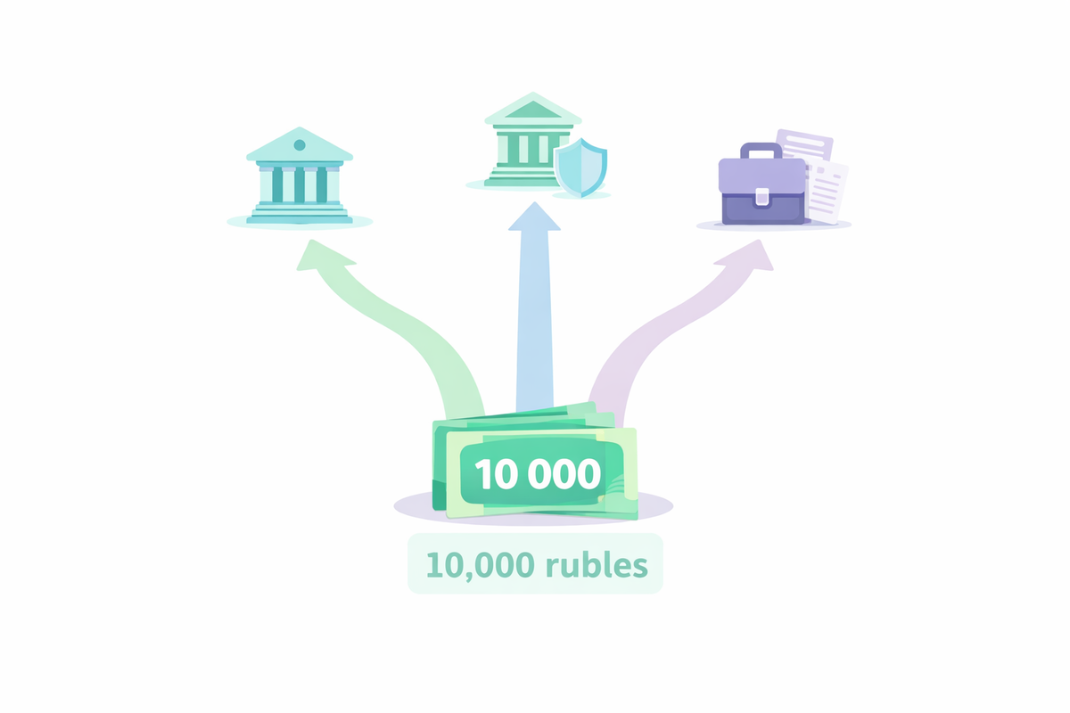 Три пути для 10 000 рублей. Какой выберете вы?

