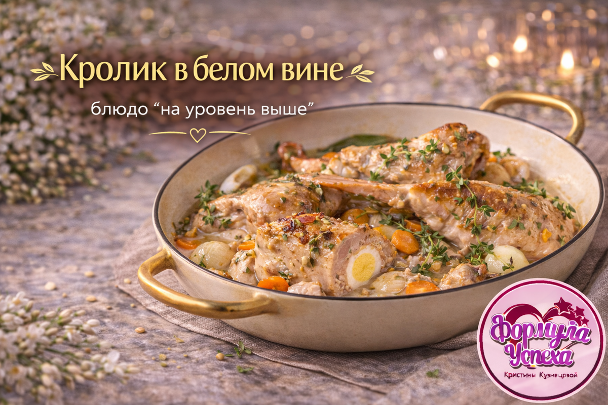 Кролик в белом вине. Рецепт.