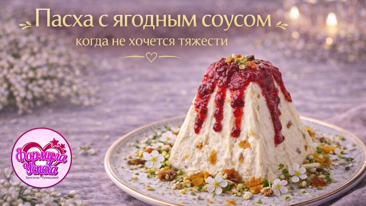 Пасха с ягодным соусом. Рецепт.