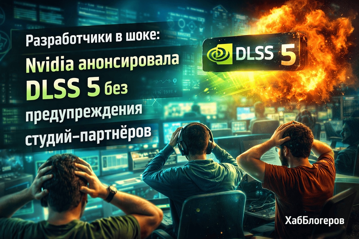 Разработчики в шоке: Nvidia анонсировала DLSS 5 без предупреждения студий‑партнёров

