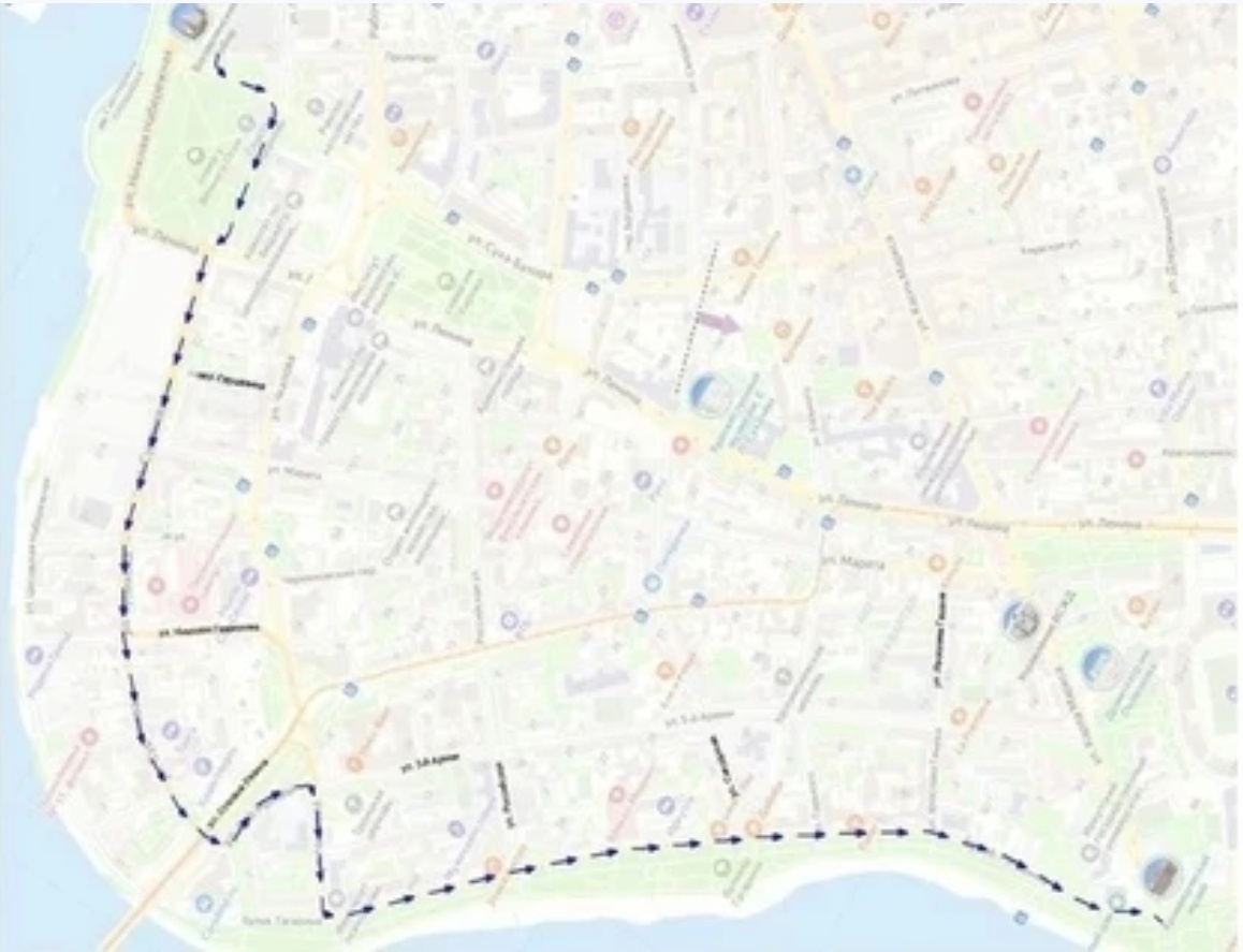 Маршрут Пасхального крестного хода в Иркутске 12 апреля 2026 года
