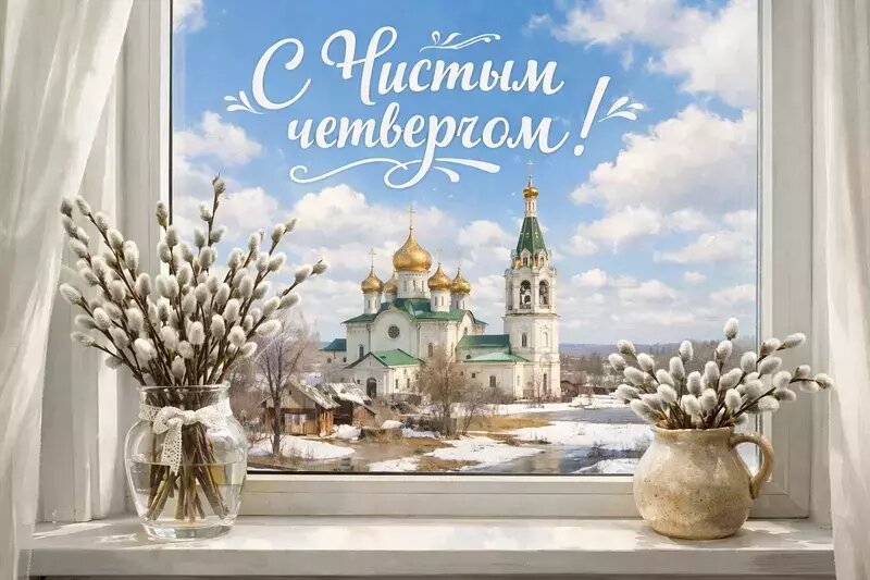    Открытки с Чистым четвергом: красивые поздравления и пожелания 2026 Фото: Sora