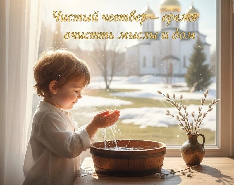    Открытки с Чистым четвергом: красивые поздравления и пожелания 2026 Фото: Nano banana