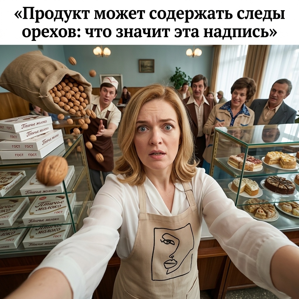    Маркировка о возможном наличии следов орехов на упаковке продукта admin