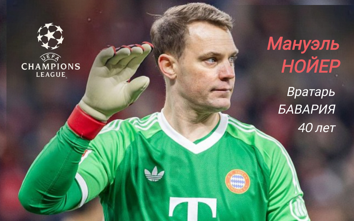 Полторы недели назад, 27 марта капитан "Баварии" отметил свой 40-летний день рождения. Однако Нойер по-прежнему остаётся одним из лучших вратарей в мировом футболе, что в очередной раз доказал в матче на "Сантьяго Бернабеу". Кстати, голкипер мюнхенцев старше даже главного тренера команды - Венсана Компани, у которого день рождения 10 апреля. 