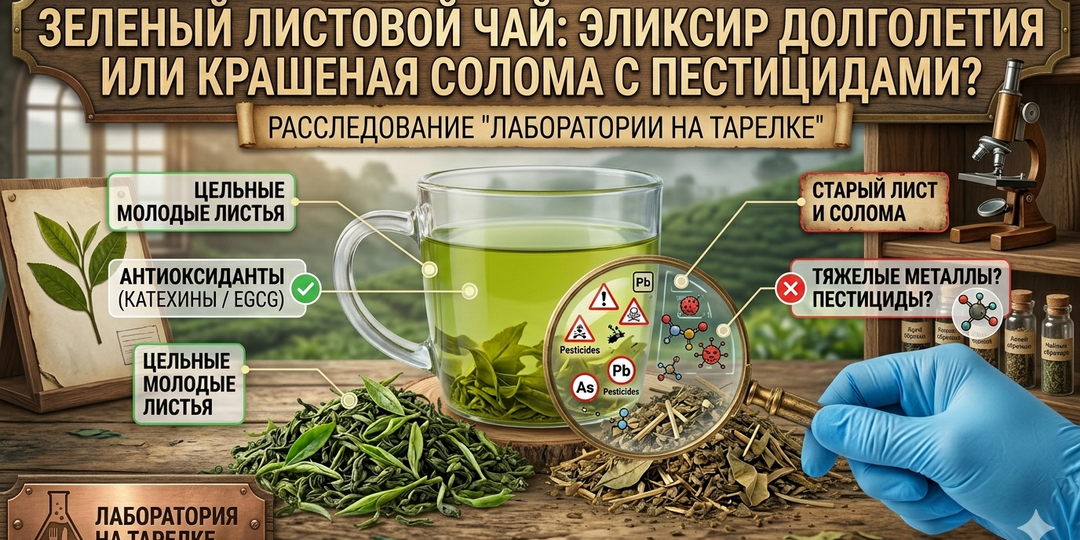 Зеленый листовой чай: Эликсир долголетия или крашеная солома с пестицидами?