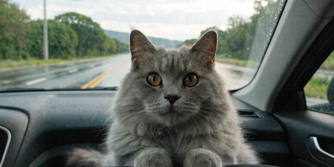 Пять дней в машине с котом. К концу я училась у него держаться