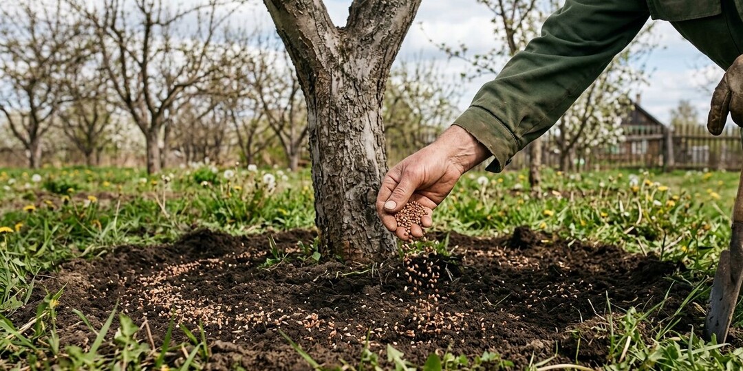 Первая подкормка яблони после зимы для большого урожая яблок летом и осенью!