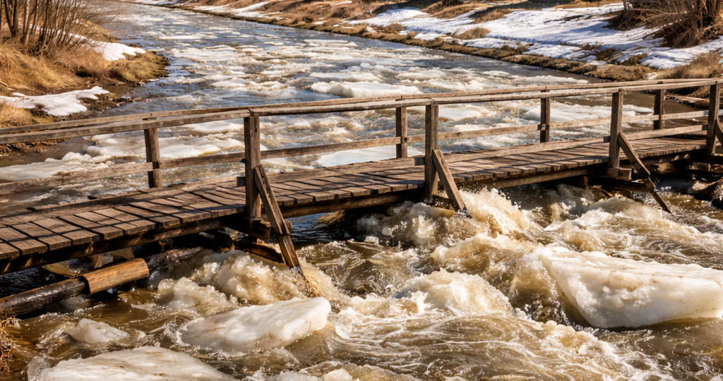 Как начинается ледоход на реках России