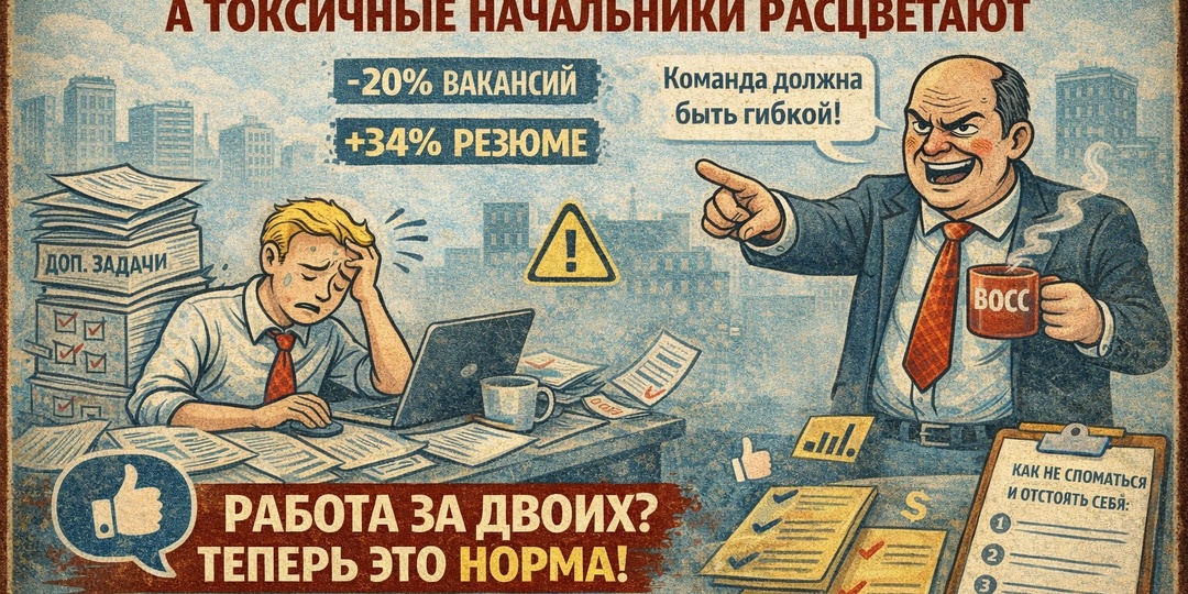 Рынок труда выдыхается: найм падает, а токсичные начальники расцветают