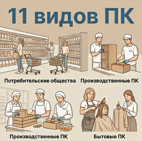 11 видов Потребительских кооперативов в России