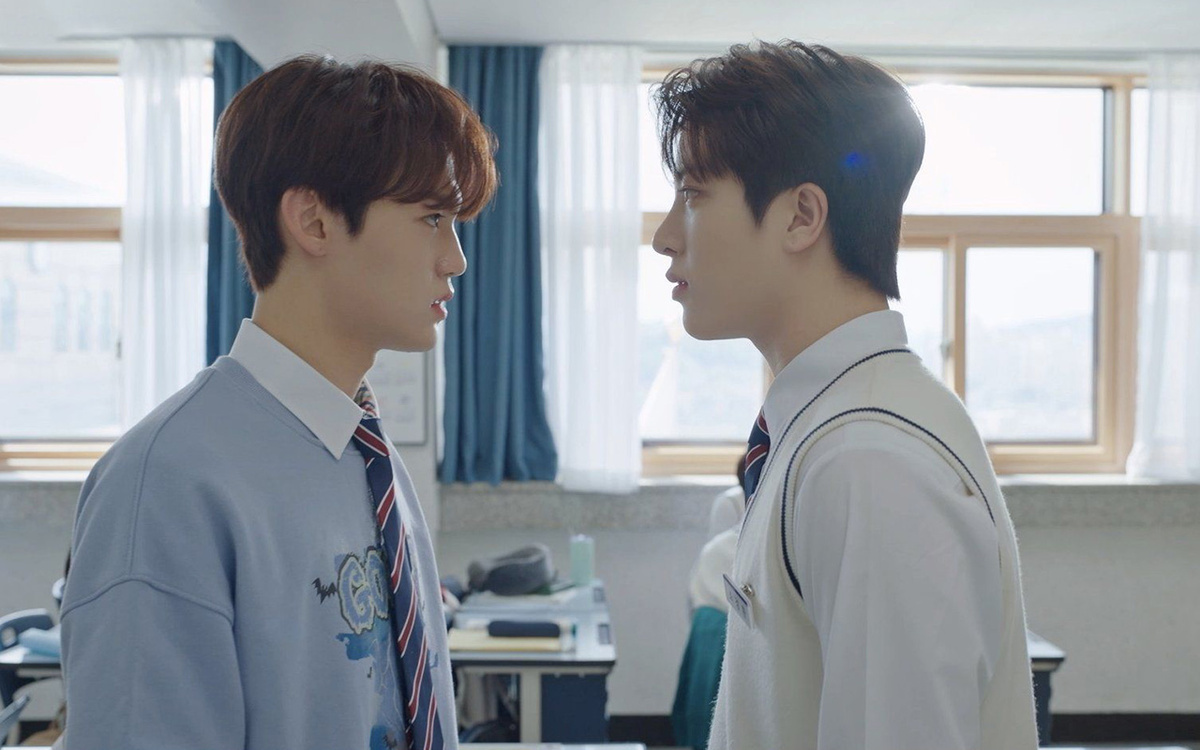 Кадр из дорамы "Загадочный класс"