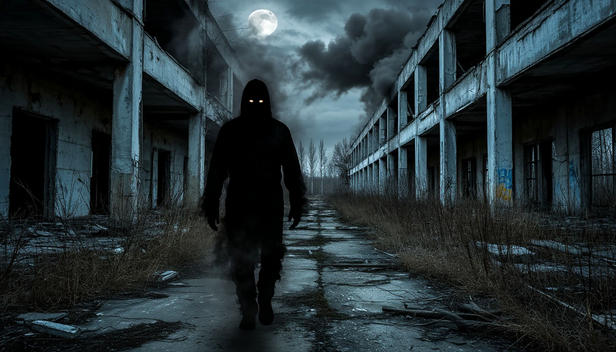 Внезапно взошла Луна, а рядом оказался странный человек.