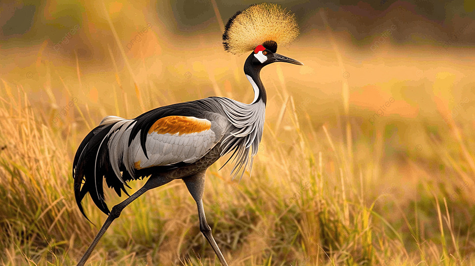 Серый венценосный журавль: удивительная птица Африки