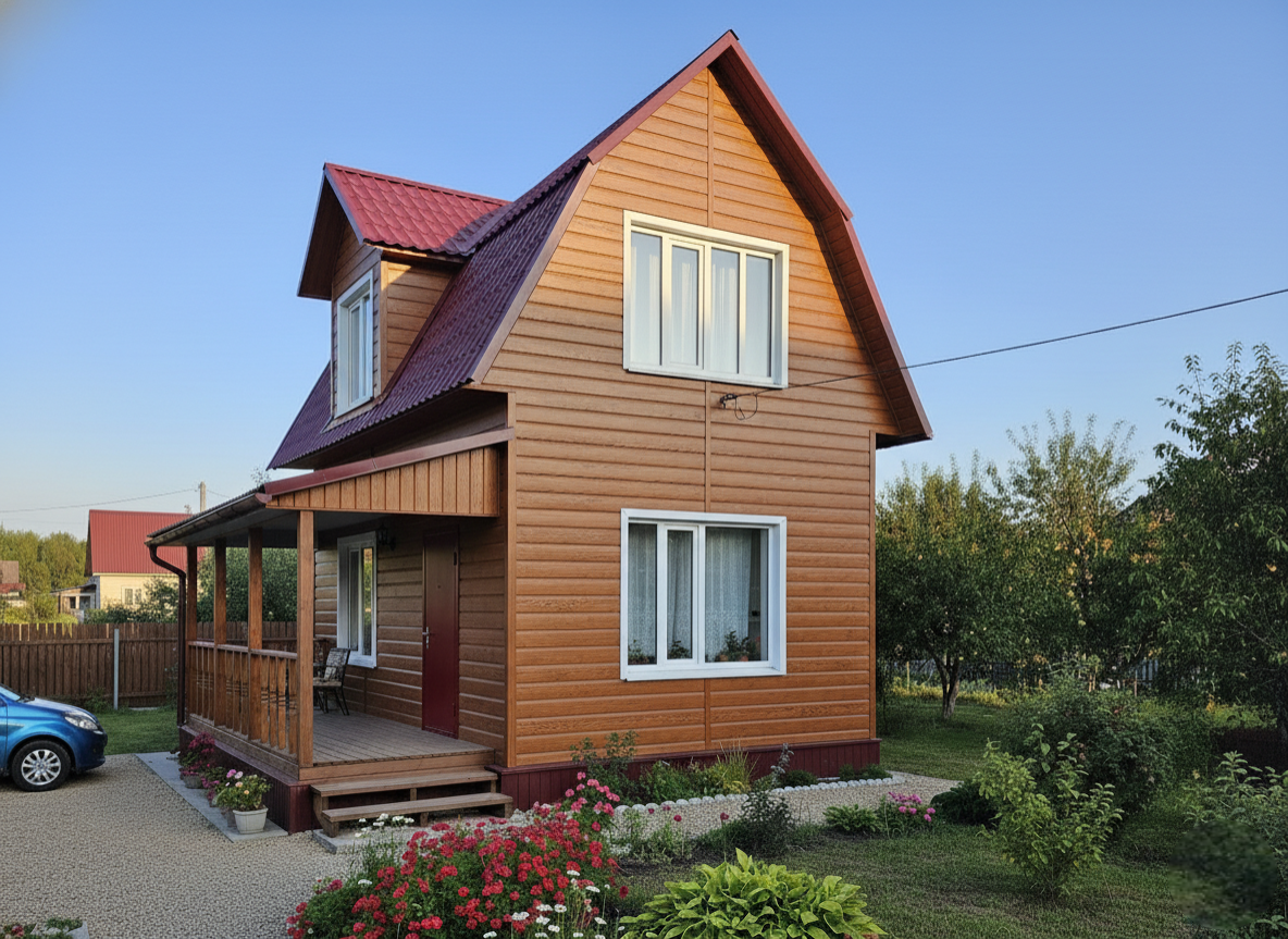 Дом с металлическим сайдингом