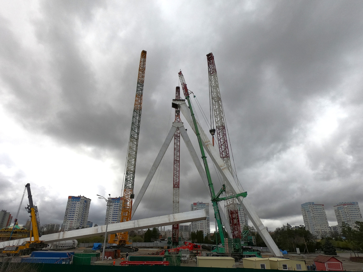 Установка опорных колонн