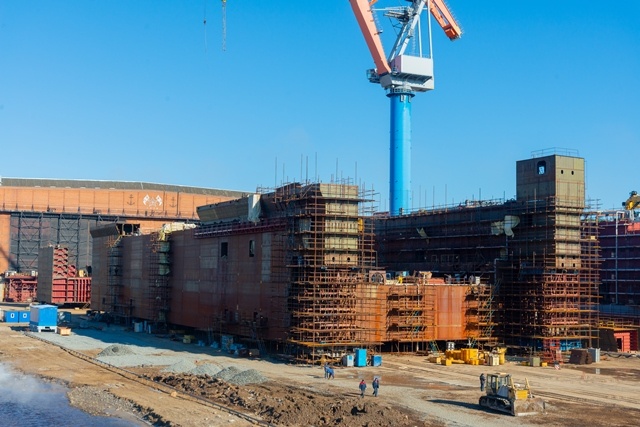 Завершено формирование двух подблоков плавдока "Сухона" проекта 02122 / Фото: М. Воркунков АО "ПО "Севмаш"  📷
