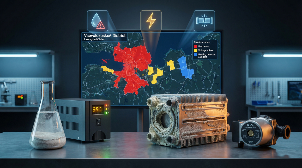 Всеволожск, Кудрово, Мурино, Новое Девяткино, Бугры. Здесь строят тысячи домов. Но новосёлы быстро узнают правду: вода жёсткая, электричество скачет, теплосети текут. Котлы ломаются через 2-3 года, а счета за газ растут. Мы провели расследование. Читайте, чтобы не остаться без тепла.