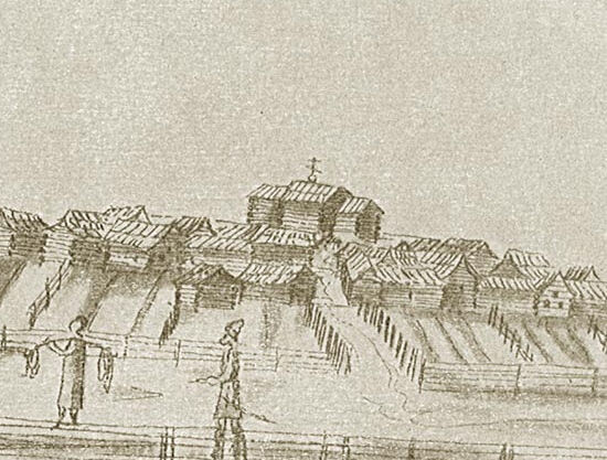 Рисунок путешественника барона Мейерберга.