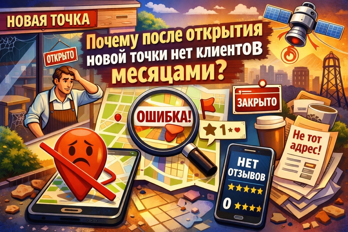 Почему после открытия новой точки клиентов с карт может не быть месяцами