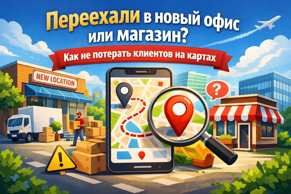 Переехали в новый офис или магазин? Как не потерять клиентов на картах 