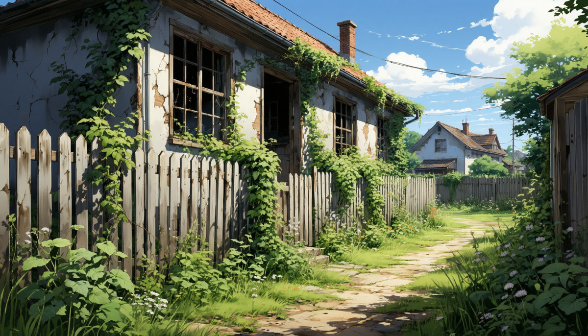 Заброшенный дом. Изображение от ИИ Шедеврум
