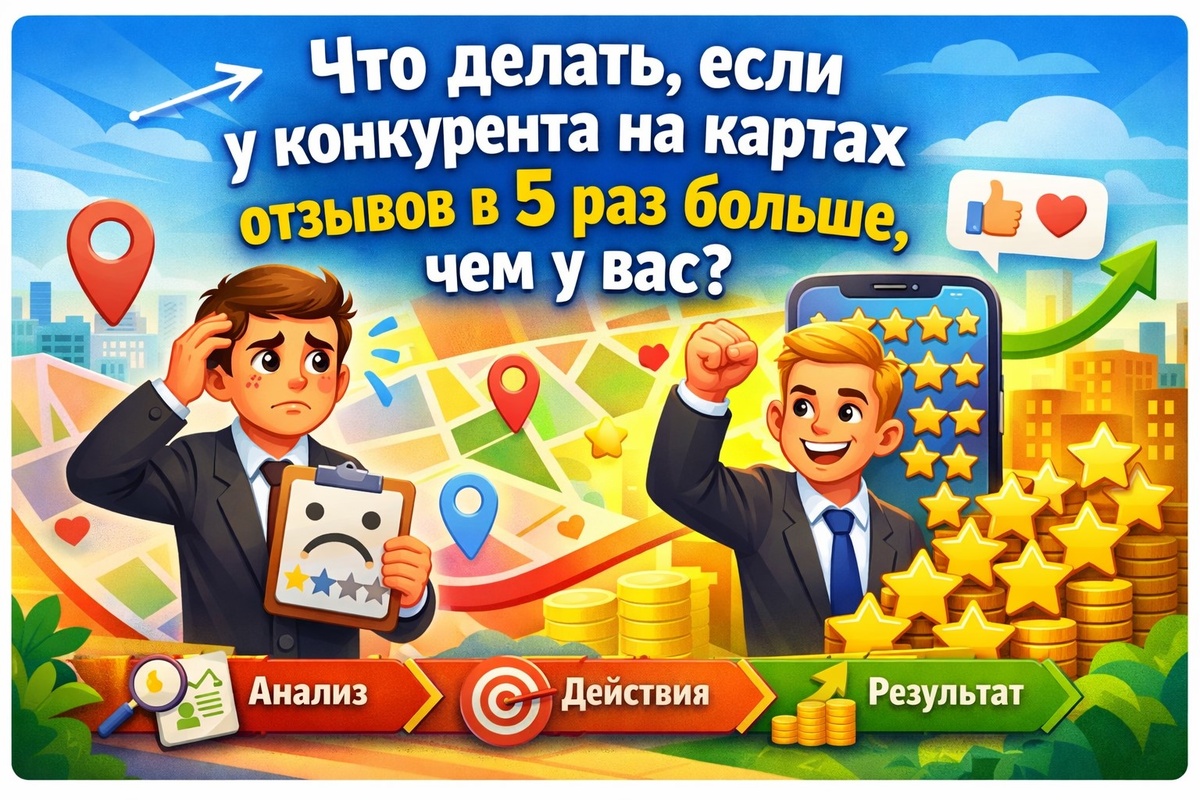 Что делать, если у конкурента на картах отзывов в 5 раз больше, чем у вас 