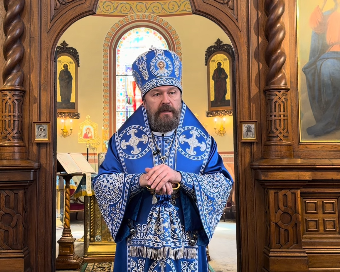 Кадр из выступления митрополита Илариона