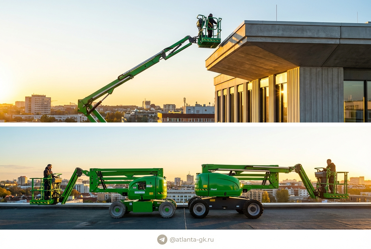    Сравнение электрических и дизельных телескопических подъемников. Atlanta-gk