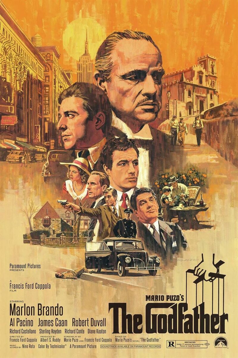 Постер к фильму "Крестный отец / The Godfather" (источник: https://ru.kinorium.com/63924/gallery/poster/?photo=52504293) 
