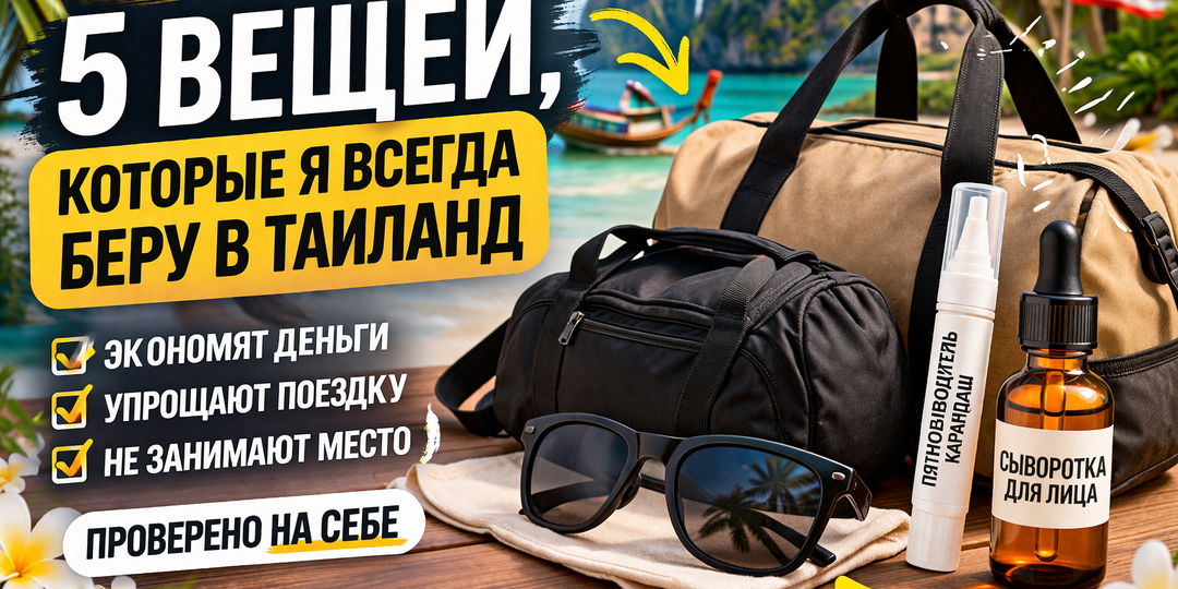5 вещей, которые я теперь всегда беру в Таиланд — экономят деньги, нервы и место в багаже