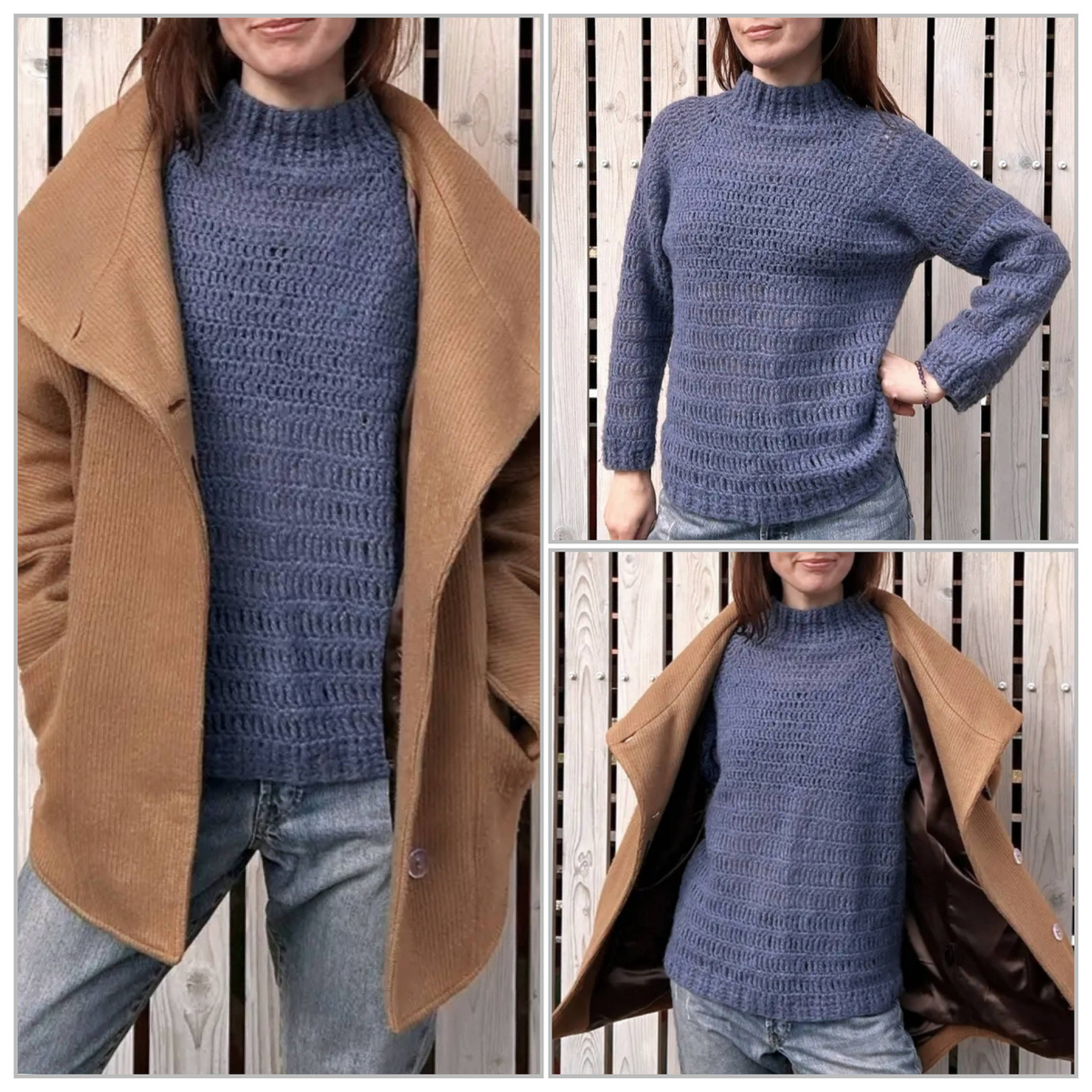 Свитер связанный крючком 