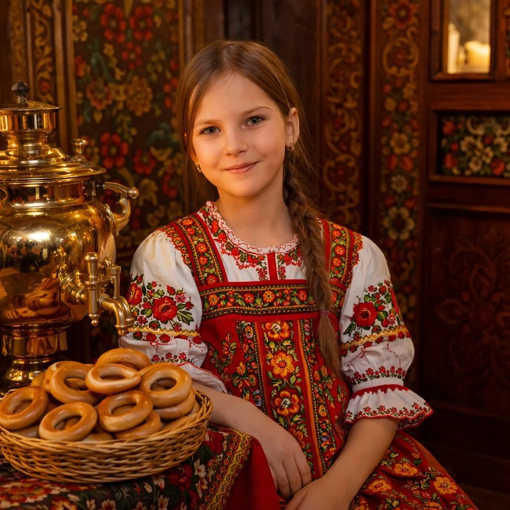 Наша Анютка на фотосессии у ИИ.