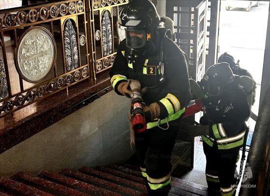 В здании Епархиального управления состоялись пожарно-тактические занятия