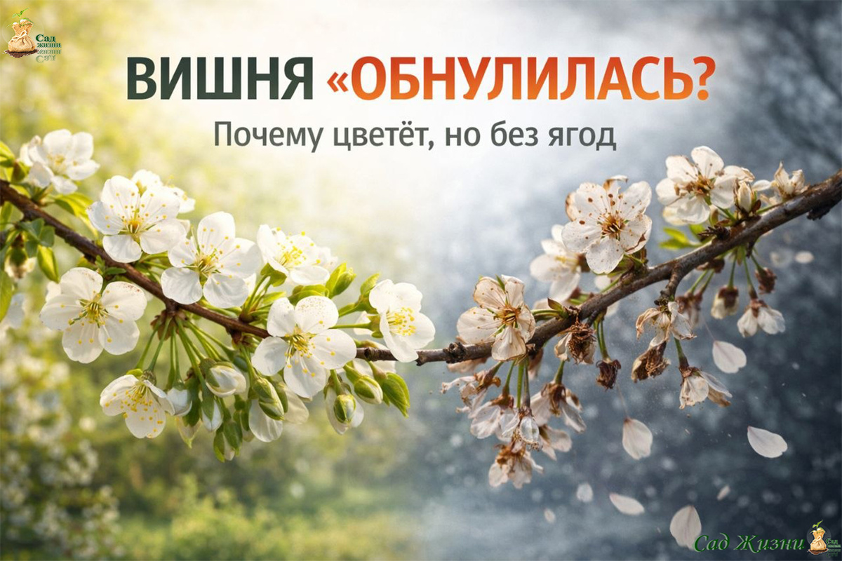 Почему у одних вишня цветет и плодоносит, а у других "обнуляется"?