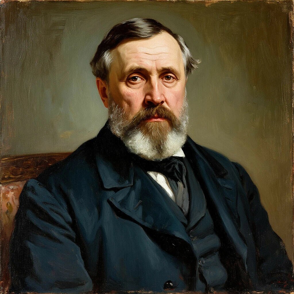 Н.В. Лесков, работа В. Серова