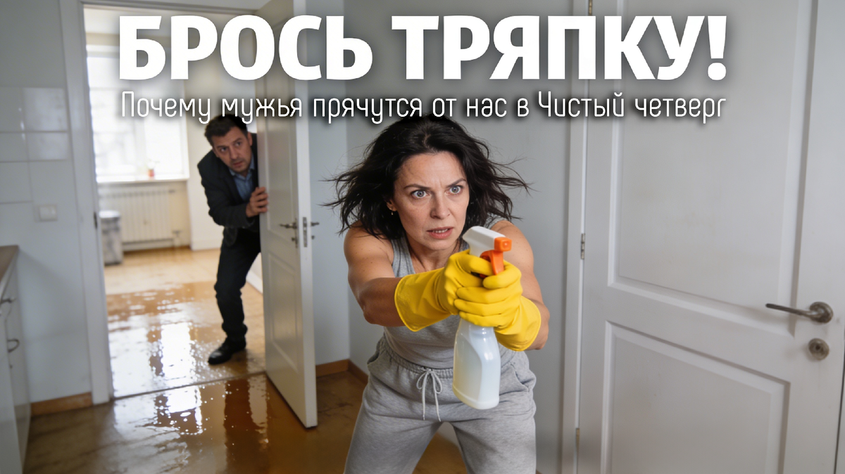 «Брось тряпку, я всё прощу!»: Почему мужья прячутся по гаражам в Чистый четверг, а «идеальные хозяйки» остаются у чистого, но разбитого корыта